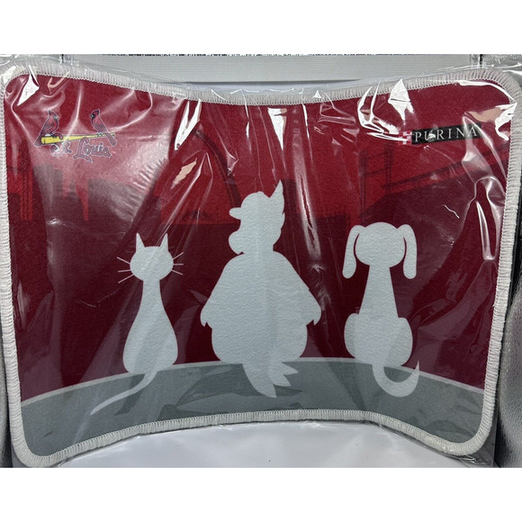 Purina St. Louis Cardinals Pet Bowl Mat Food Water Cardinals Arch - Picture 2 of 7